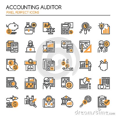 Accounting Auditor Elements Vector Illustration