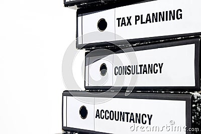 Accounting binders Stock Photo