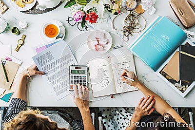 Accounting Calculating Analysis Business Plan Concept Stock Photo