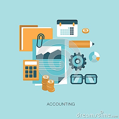 Accounting concept illustration Vector Illustration