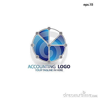 Abstract vector logo accounting Vector Illustration