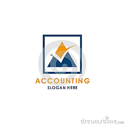 Accounting logo template , trading design concept, icon illustration Cartoon Illustration