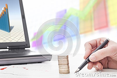 Accounting for statistics Stock Photo