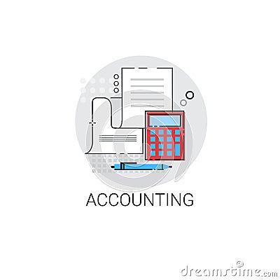 Accounting Statistics Analysis Finance Icon Vector Illustration