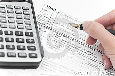 Accounting taxes Editorial Stock Photo