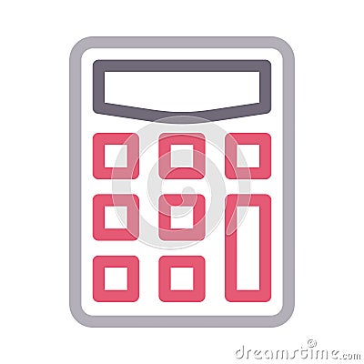 accounting vector color line icon Vector Illustration