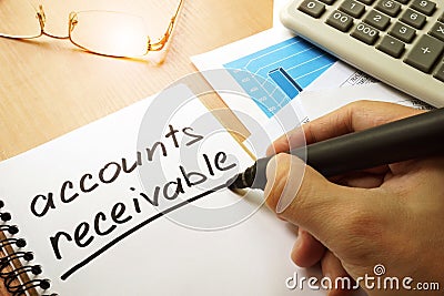 Accounts receivable. Stock Photo