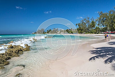 Accra Beach Barbados West indies Editorial Stock Photo
