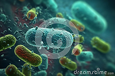 The accumulation of bacteria. Macro Stock Photo