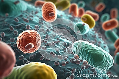 The accumulation of bacteria. Macro Stock Photo