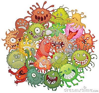 The accumulation of bacteria Vector Illustration