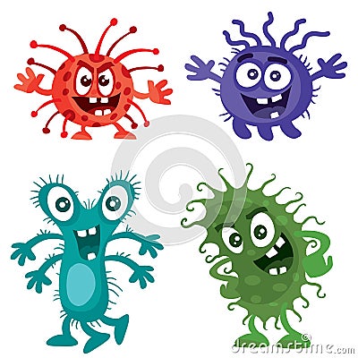 The accumulation of bacteria. Vector illustration Isolated on white background, eps Vector Illustration