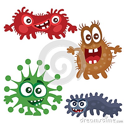 The accumulation of bacteria. Vector illustration Isolated on white background, eps Vector Illustration
