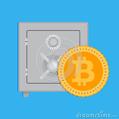 Accumulation Bitcoin capitalization Vector Illustration