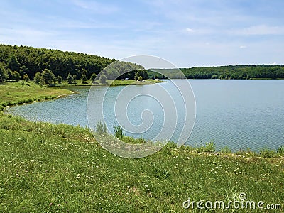Accumulation Lake Lapovac or Akumulacijsko Jezero Lapovac Stock Photo
