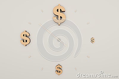 Time is money, time is wealth, wealth accumulation,dollar Stock Photo
