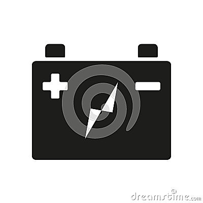 The accumulator battery icon. Power and electric, energy, electricity symbol. Flat Vector Illustration