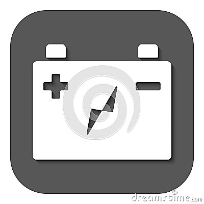 The accumulator battery icon. Power and electric, energy, electricity symbol. Flat Vector Illustration