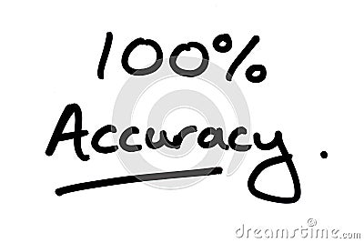 100% Accuracy Stock Photo