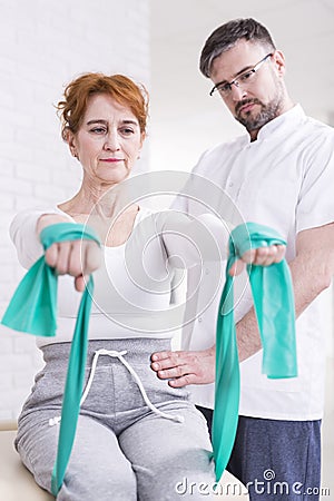 Accuracy and perseverance is important during training Stock Photo