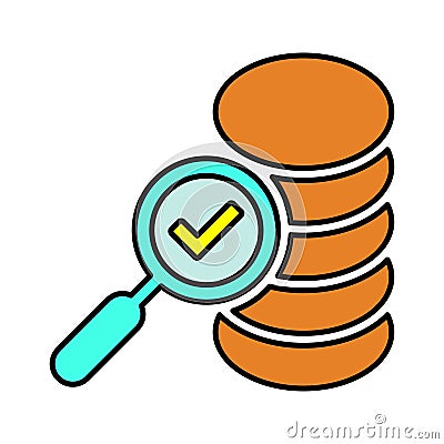 Accuracy, veracity, audit icon Stock Photo