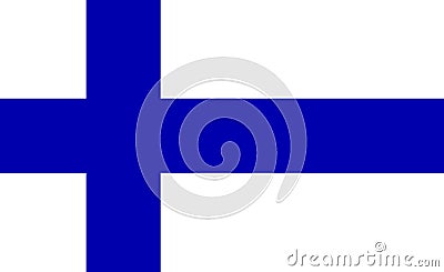 Accurate Finland flag Vector Illustration