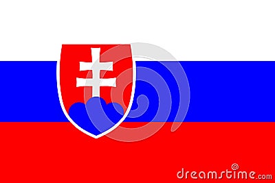 Accurate slovakia flag Vector Illustration