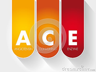 ACE - Angiotensin Converting Enzyme acronym Stock Photo
