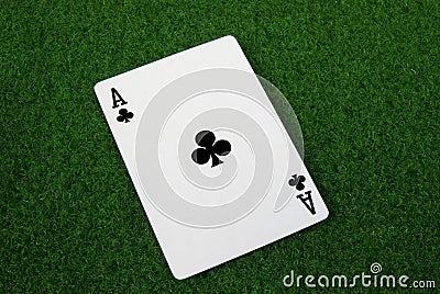 Ace of clubs Stock Photo