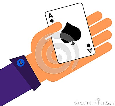 Ace in a hand Stock Photo