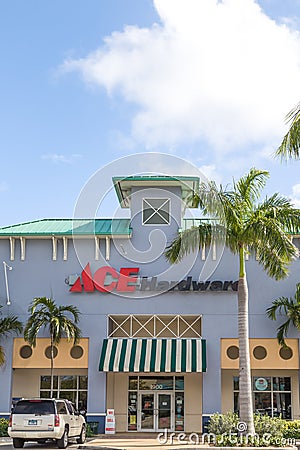 Ace Hardware Retail Store and Logo. Editorial Stock Photo