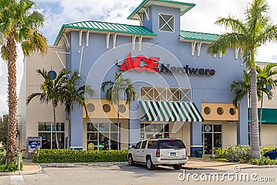 Ace Hardware Retail Store and Logo. Editorial Stock Photo