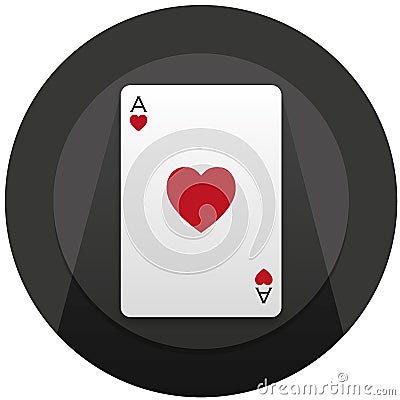 Ace of Hearts Vector Illustration