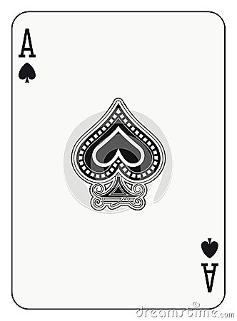 Ace of Spade Vector Illustration