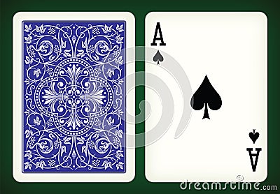 Ace of spades - playing cards vector illustration Vector Illustration