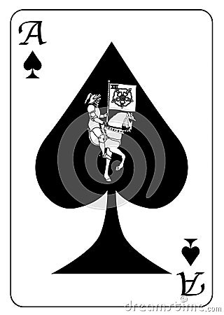 Ace of Spades Vector Illustration