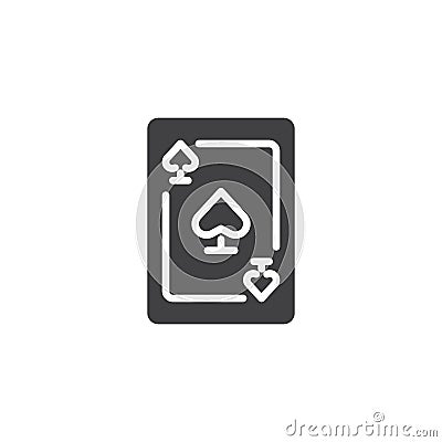 Ace of spades icon vector Vector Illustration
