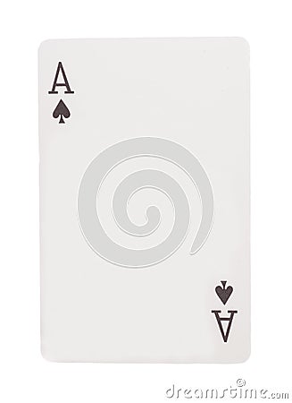 Ace of spades playing card Stock Photo