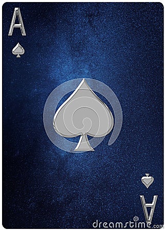 Ace of Spades playing card Stock Photo