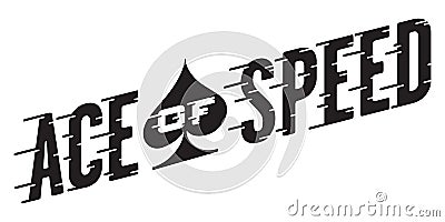 Ace of Speed Retro Vector Design Vector Illustration