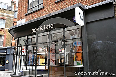 Ace & Tate is a Dutch eyewear company founded in June 2013 and is based in Amsterdam Editorial Stock Photo