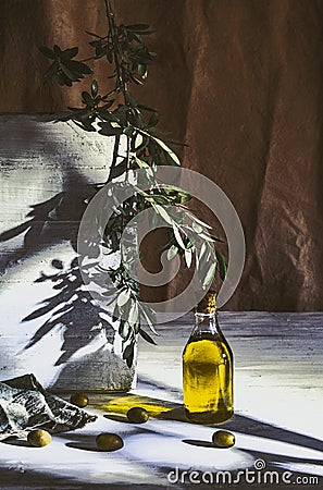 Aceite de Oliva Stock Photo