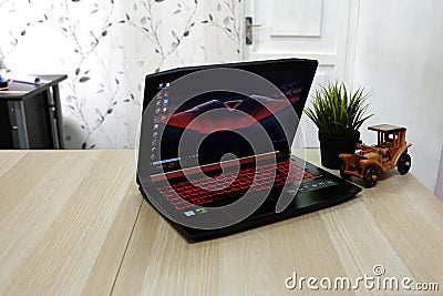 Acer predator gaming laptop, laptop for gamers Editorial Stock Photo