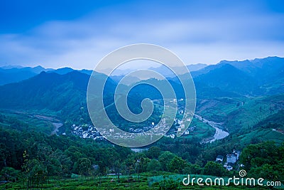 A small village in Mount Huangshan, China, is called Hongcun, just like the beauty of landscape painting. Stock Photo
