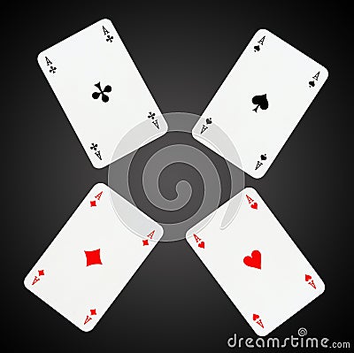 Aces playing cards Stock Photo