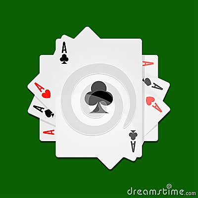 Aces in roll Vector Illustration