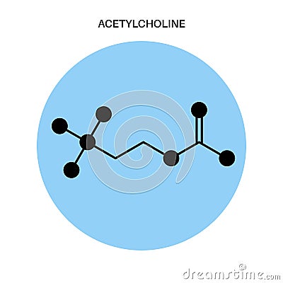 Acetylcholine formula icon Vector Illustration