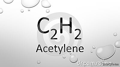 Acetylene formula on waterdrop background Stock Photo