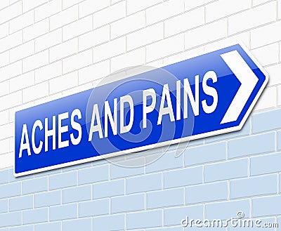 Aches and pains concept. Stock Photo
