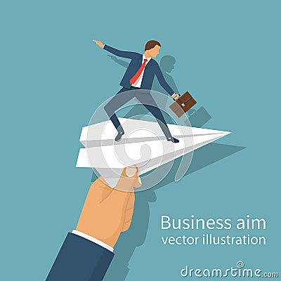 Achieve business goal Vector Illustration